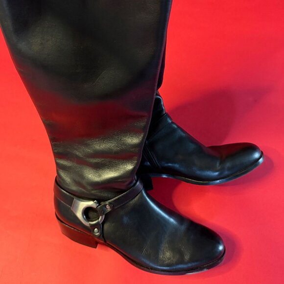 Via Spiga Tall Leather Boots, Derby-Inspired, Size 8.5 - Picture 8 of 12